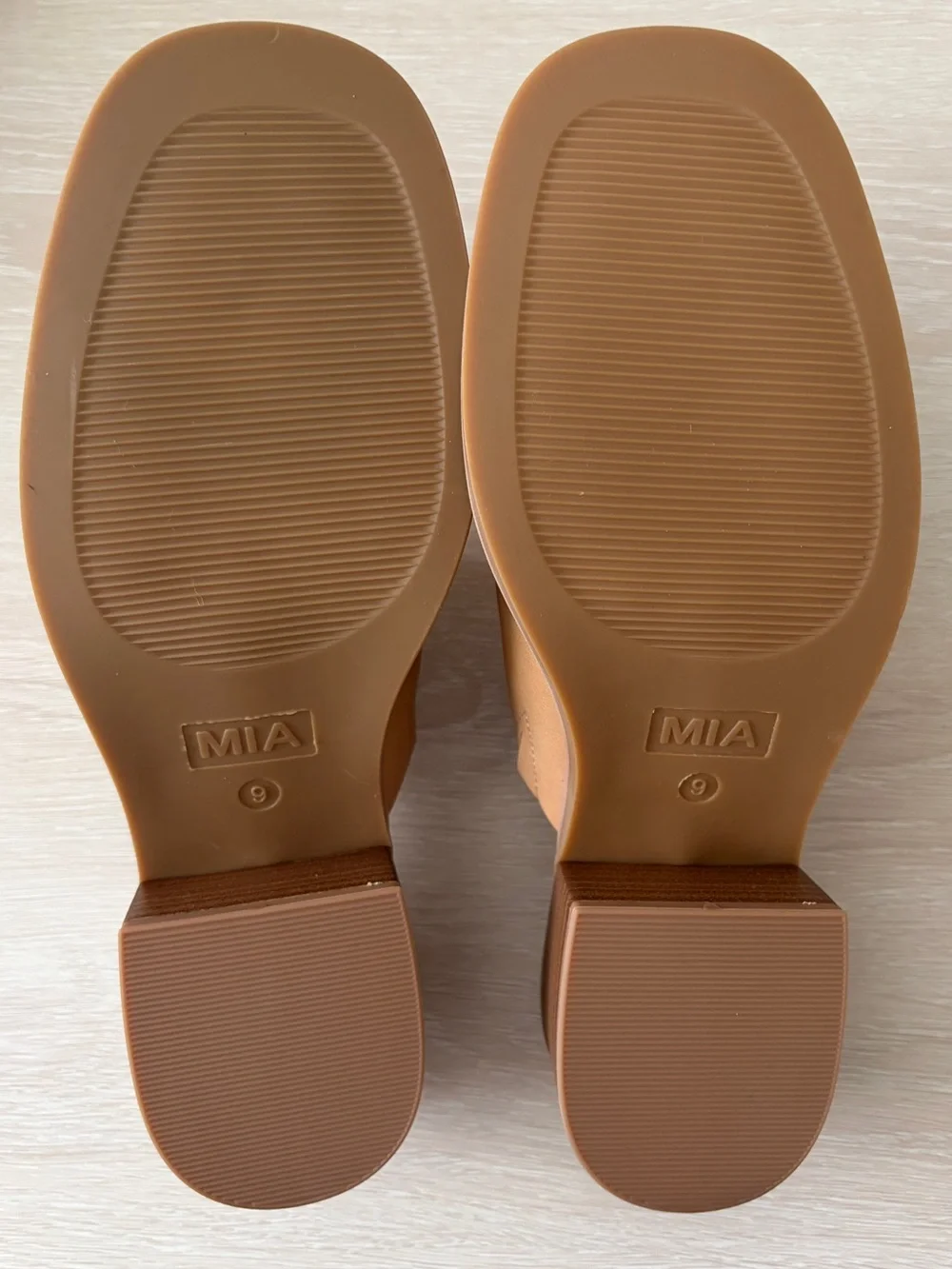 MIA Women's Brown Block Heel Sandals